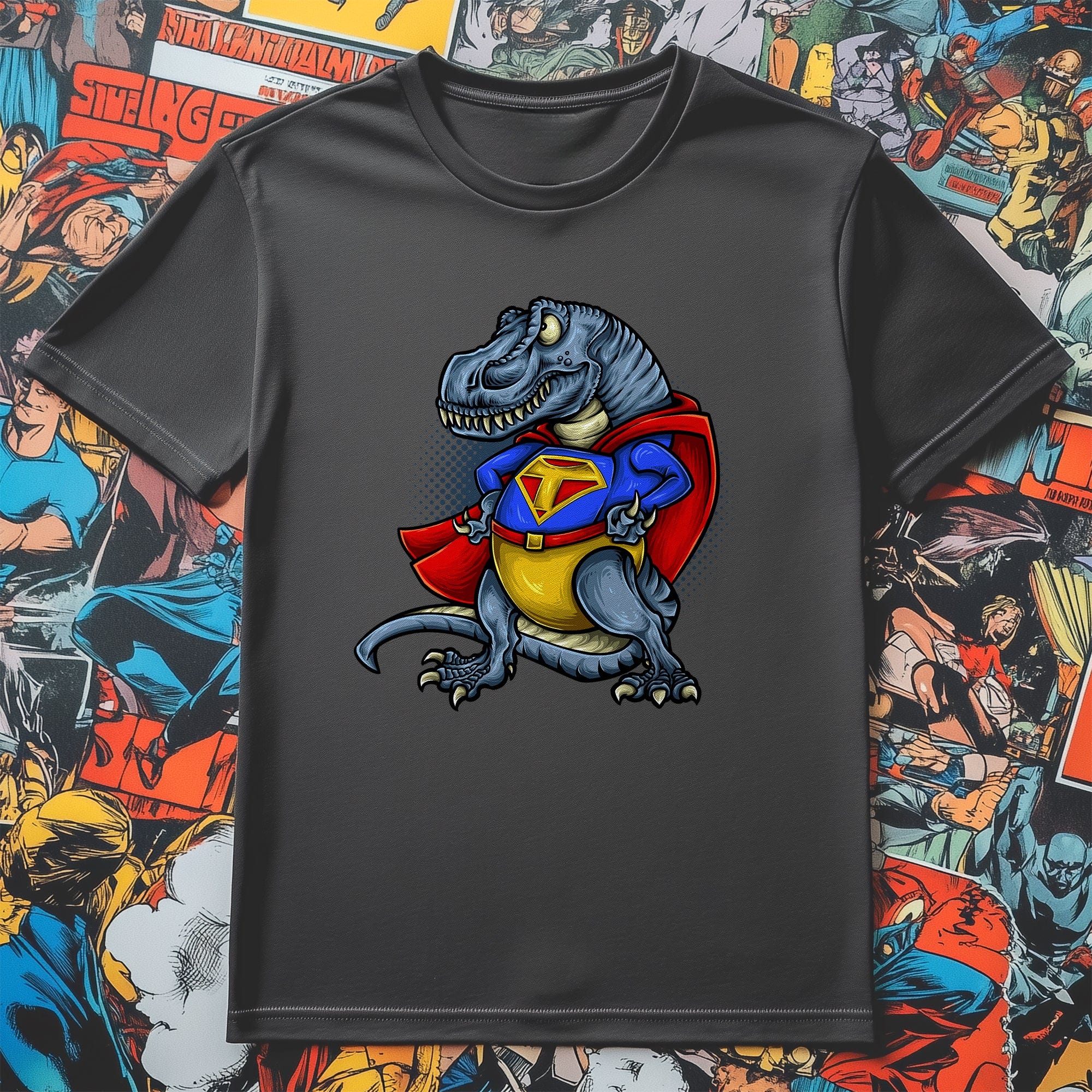 SuperT-Rex T-Shirt Hoodie, Sweatshirt | PureTeeCo.com (Image 3)