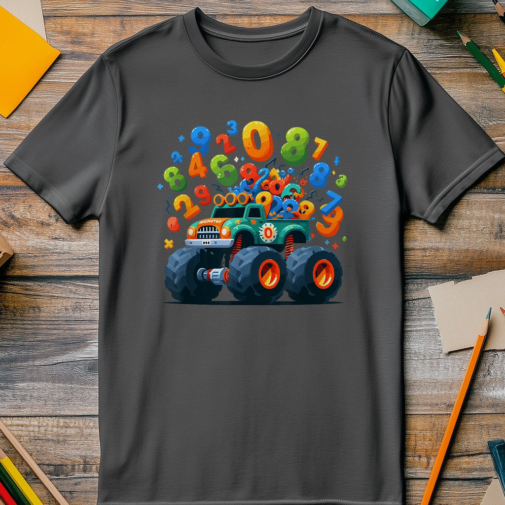 Monster Truck Numbers Day Kids Tee Hoodie, Sweatshirt | PureTeeCo.com (Image 5)