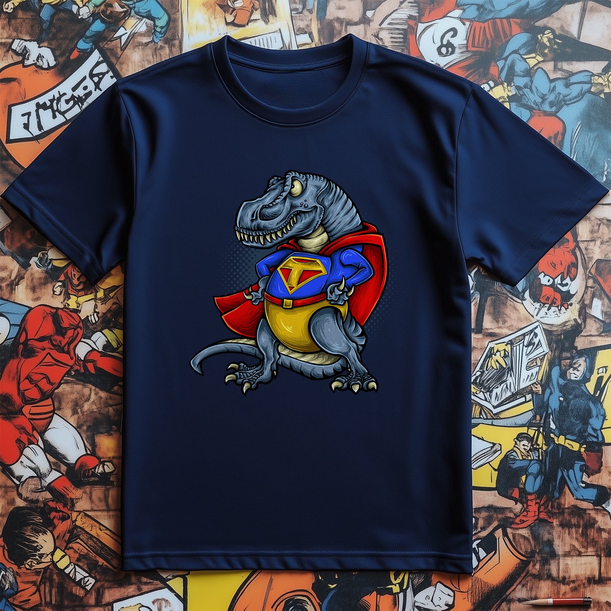 SuperT-Rex T-Shirt Hoodie, Sweatshirt | PureTeeCo.com (Image 4)