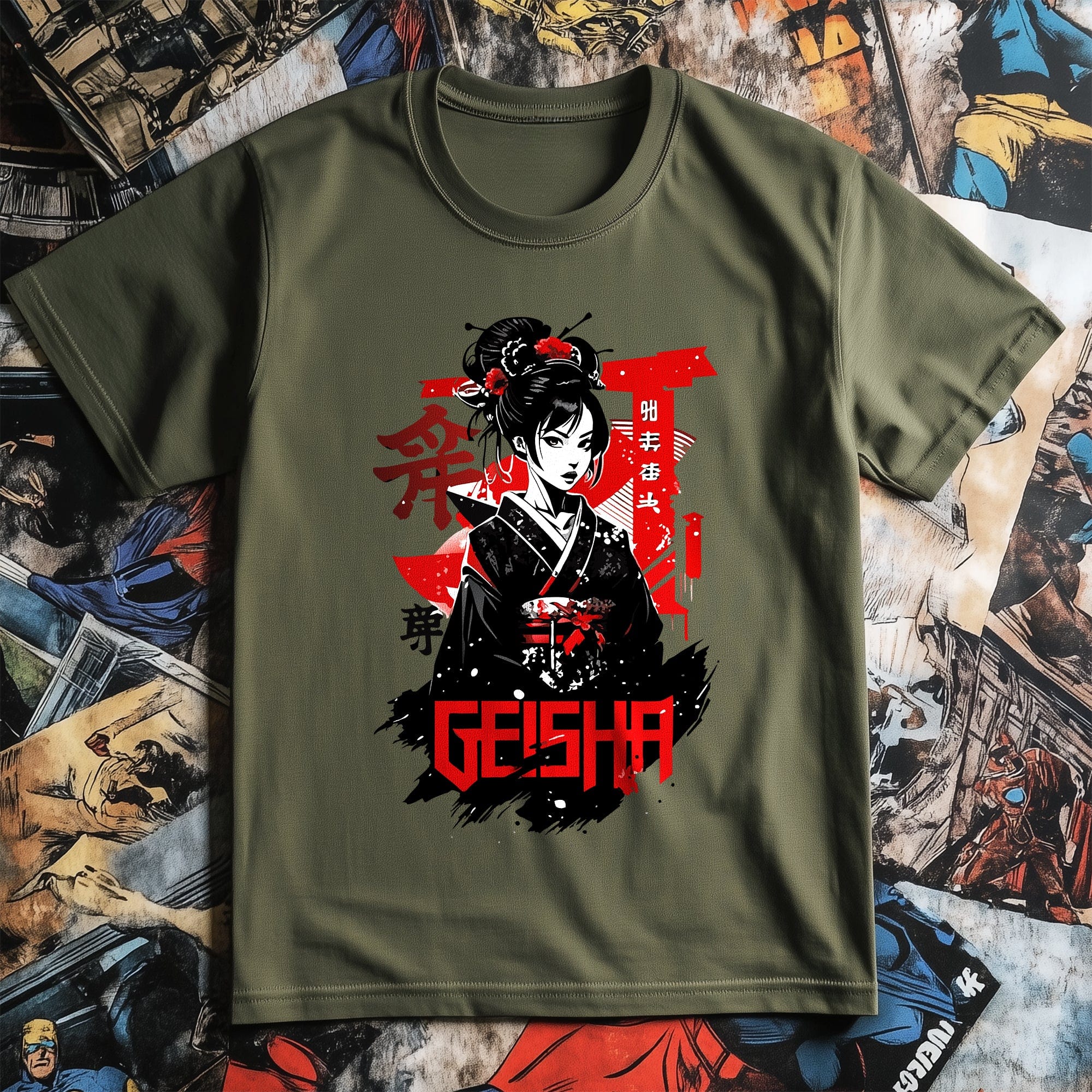 Jpan Geisha Anime T-Shirt Hoodie, Sweatshirt | PureTeeCo.com (Image 5)