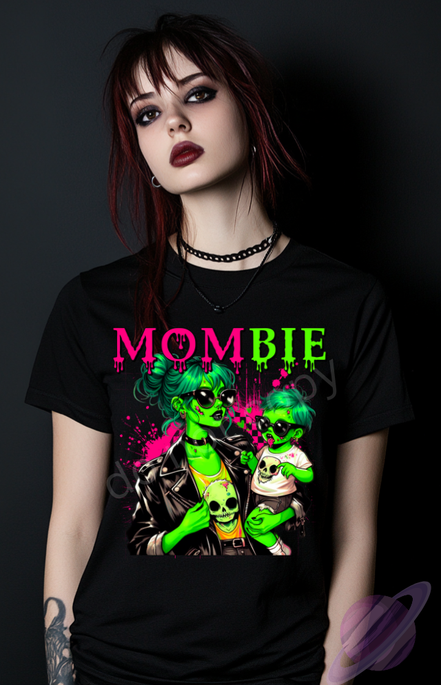 MOMBIE TEE Hoodie, Sweatshirt | PureTeeCo.com (Image 1)