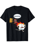 [100% Cotton] [Summer Short Sleeve Cartoon T-shirt] Crew Neck Cartoon Print Men's Fashionable Summer Short Sleeve Sports...