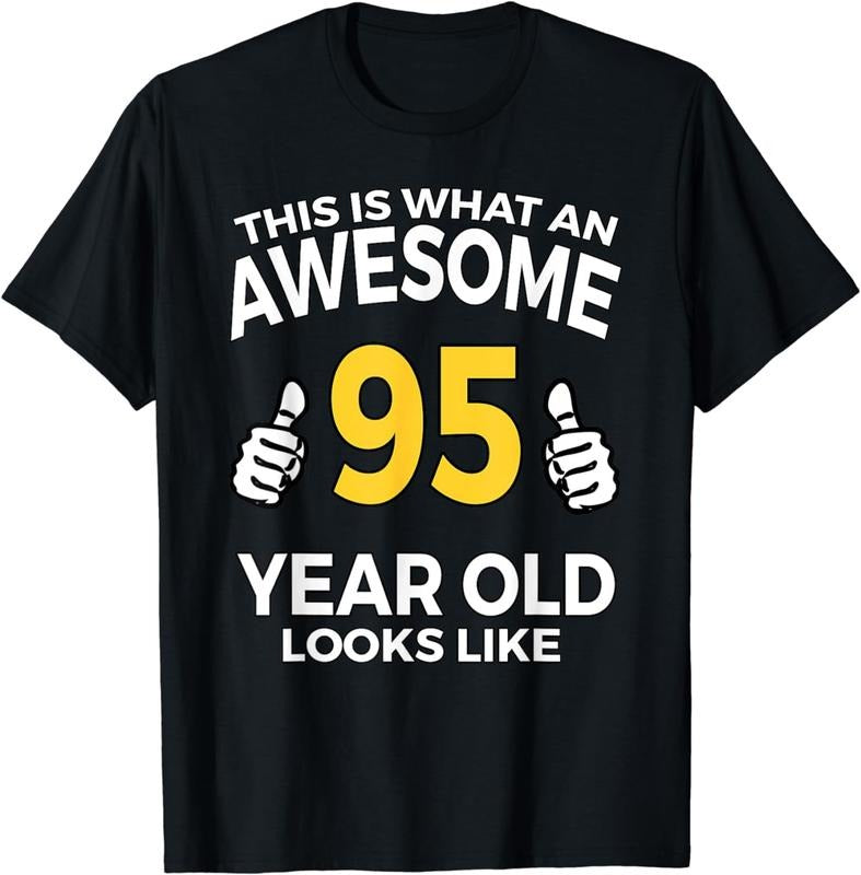 [100% Cotton] 95th Birthday Gift Aged 95 Years Old T Shirt Hoodie, Sweatshirt | PureTeeCo.com