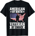 [100% Cotton] American By Birth Veteran By Choice US Flag Veterans Day T-Shirt Hoodie, Sweatshirt | PureTeeCo.com