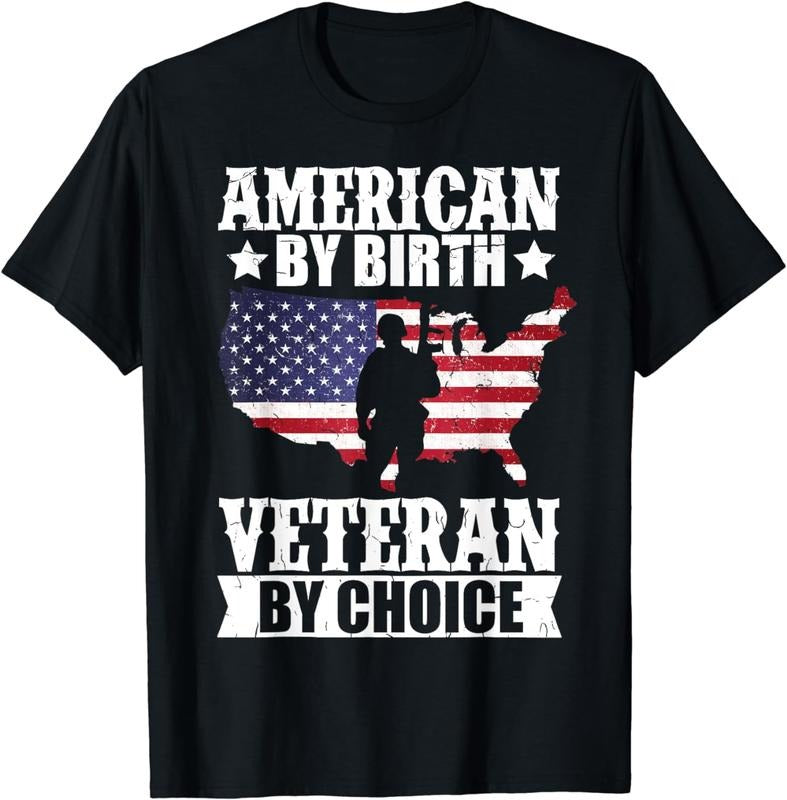 [100% Cotton] American By Birth Veteran By Choice US Flag Veterans Day T-Shirt Hoodie, Sweatshirt | PureTeeCo.com