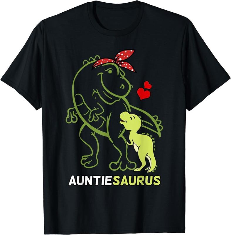 [100% Cotton] Auntiesaurus Auntie Tyrannosaurus Dinosaur Baby T-Shirt Black Hoodie, Sweatshirt | PureTeeCo.com