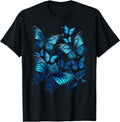[100% Cotton] Beautiful Butterflies Summer Funny Graphic Butterfly Print T-Shirt Black Hoodie, Sweatshirt | PureTeeCo.com