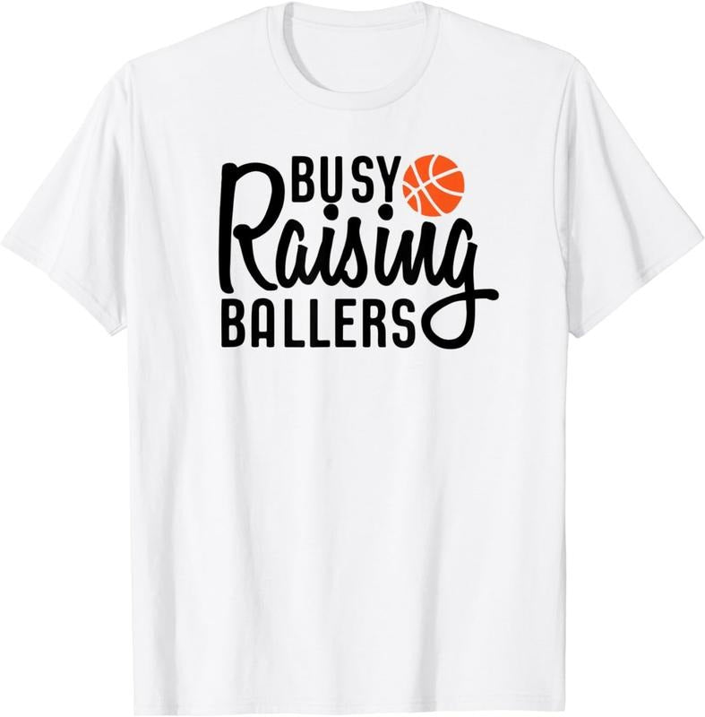 [100% Cotton] Busy Raising Ballers Basketball T-Shirt Hoodie, Sweatshirt | PureTeeCo.com