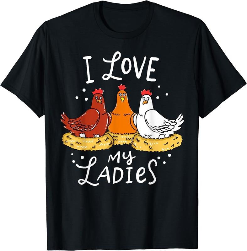 [100% Cotton] Chicken Chicks Eggs Farmer Funny Gift Womens T-Shirt Hoodie, Sweatshirt | PureTeeCo.com