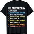 [100% Cotton] Cotton Short Sleeve My Perfect Day Video Games Funny Gamer Mens Boys Gaming T-Shirt for Men Women Hoodie,...