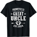 [100% Cotton] Cotton Short Sleeve Promoted To Great Uncle Est 2024 Soon To Be Uncle T-Shirt for Men Women Hoodie, Sweatshirt