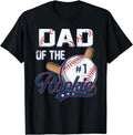 [100% Cotton] Dad of The Rookie 1 Years old Team 1st Birthday Baseball T-Shirt Hoodie, Sweatshirt | PureTeeCo.com