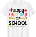 [100% Cotton] Happy First Day Of School Teachers Students Back To School T-Shirt Hoodie, Sweatshirt | PureTeeCo.com