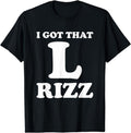 [100% Cotton] I Got That L Rizz Funny Rizzler Rizz God Rizz Meme T-Shirt Hoodie, Sweatshirt | PureTeeCo.com