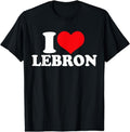 [100% Cotton] I Love Lebron, I Heart Lebron T-Shirt Graphic & Letter Print T-Shirt Slogan Tees Casual Menswear Unisex...