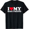[100% Cotton] I Love My Best Friend T-Shirt Hoodie, Sweatshirt | PureTeeCo.com