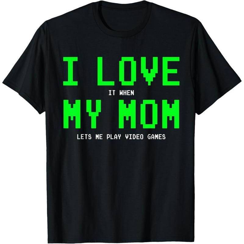 [100% Cotton] I Love My Mom - Gamer Gifts Gaming Teen Boys Video Game T-Shirt Hoodie, Sweatshirt | PureTeeCo.com
