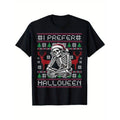 [100% Cotton] I Prefer Halloween Skeleton Funny Ugly Christmas men T-Shirt Hoodie, Sweatshirt | PureTeeCo.com