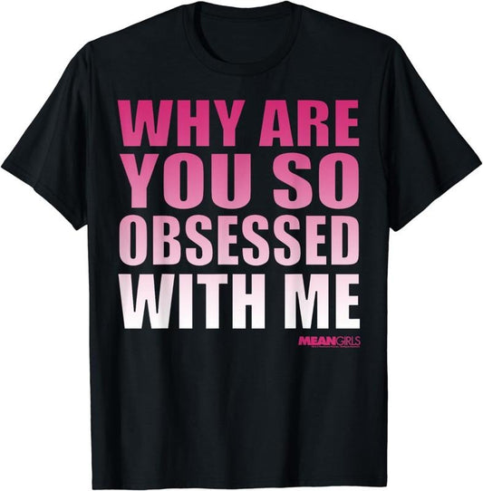[100% Cotton] Mean Girls2024 Obsessed With Me Pink Gradient Graphic T-ShirT