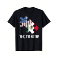 [100% Cotton] Men's Casual Cotton T-Shirt with Geometric Flag Pattern - Crew Neck Hoodie, Sweatshirt | PureTeeCo.com