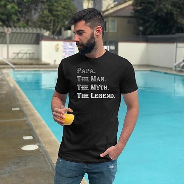 [100% Cotton] Papa The Man The Myth The Legend Tshirt Hoodie, Sweatshirt | PureTeeCo.com