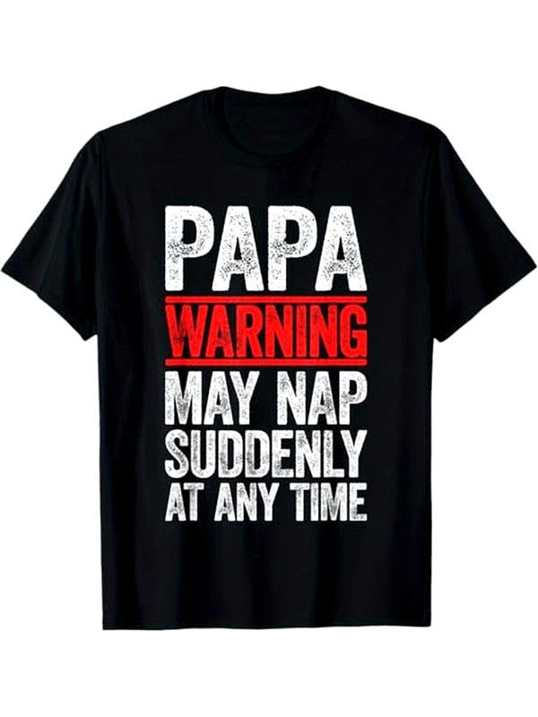 [100% Cotton] Papa Warning May Nap Suddenly At Any Time Themed T-Shirt. Hoodie, Sweatshirt | PureTeeCo.com