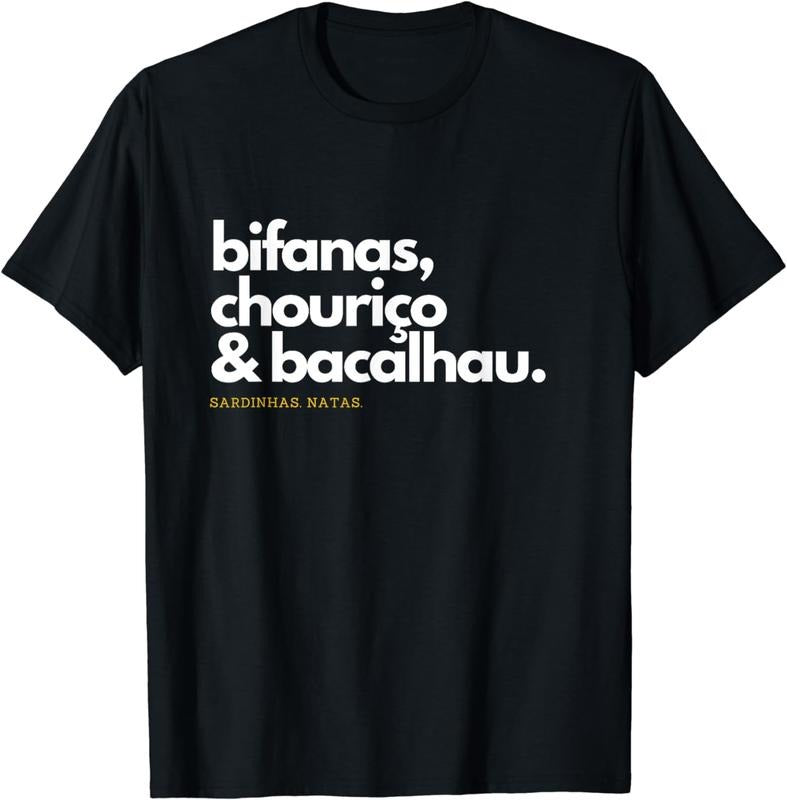 [100% Cotton] Portugal Food Shirt, Bifanas, Chourico, Bacalhau, Portuguese T-Shirt Hoodie, Sweatshirt | PureTeeCo.com