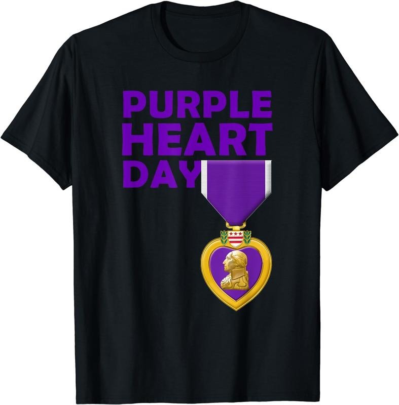 [100% Cotton] Purple Heart Day T-shirt 7 August National Military Day Hoodie, Sweatshirt | PureTeeCo.com