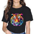 [100% Cotton] Rainbow Tiger Head Vibrant Colorful Tiger T-Shirt Hoodie, Sweatshirt | PureTeeCo.com