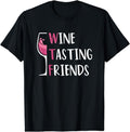 [100% Cotton] Red Wine Friends Drinking Glasses WTF Wine Tasting Friends T-Shirt Hoodie, Sweatshirt | PureTeeCo.com