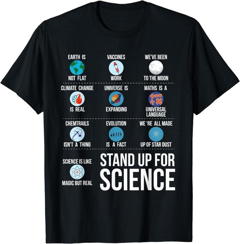 [100% Cotton] Stand Up For Science | Climate Change Earth Planet T-Shirt Hoodie, Sweatshirt | PureTeeCo.com