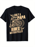[100% Cotton] Stretchy Fabric| Cool Papa Rides Motorcycles" Graphic Tee - 100% Cotton Hoodie, Sweatshirt | PureTeeCo.com
