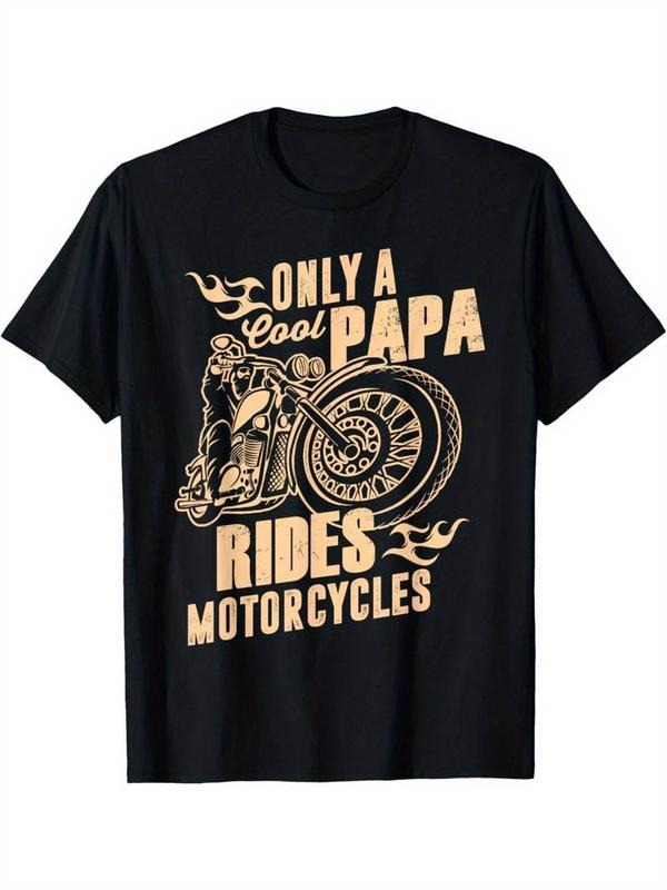 [100% Cotton] Stretchy Fabric| Cool Papa Rides Motorcycles" Graphic Tee - 100% Cotton Hoodie, Sweatshirt | PureTeeCo.com