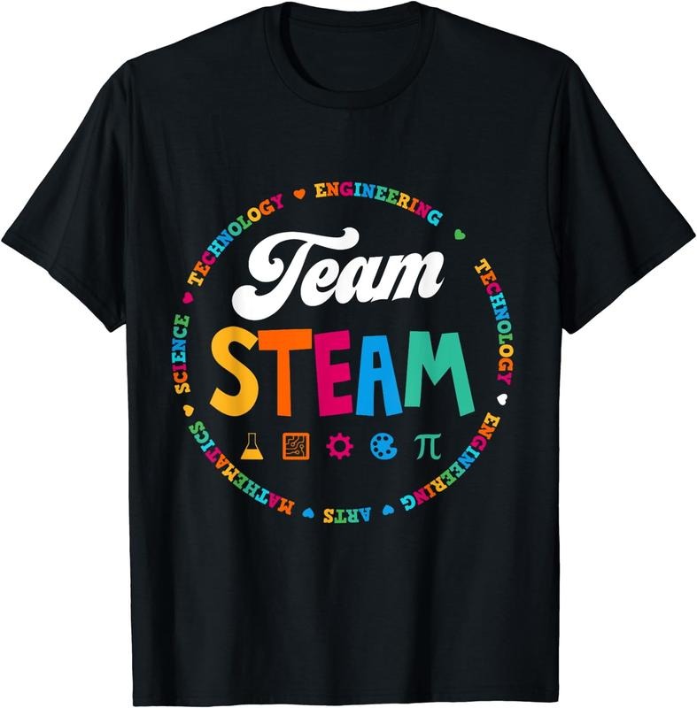 [100% Cotton] Team STEAM Teacher Back to School STEM Special Pre-K 1st T-Shirt Hoodie, Sweatshirt | PureTeeCo.com