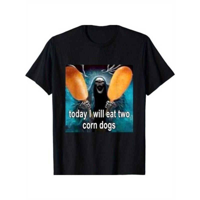 [100% Cotton] Today I Will Eat Two Corn Dogs Meme Funny Dog Lover Gift Unisex T-Shirt Hoodie, Sweatshirt | PureTeeCo.com