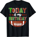 [100% Cotton] Today Is My Birthday Boy Family Party Football Decorations T-Shirt Hoodie, Sweatshirt | PureTeeCo.com