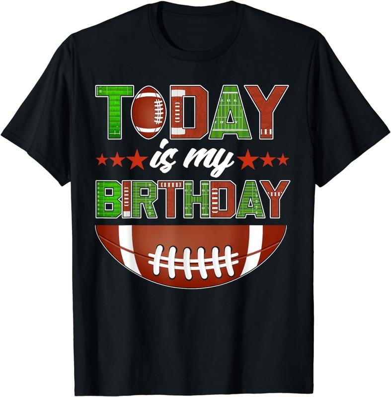 [100% Cotton] Today Is My Birthday Boy Family Party Football Decorations T-Shirt Hoodie, Sweatshirt | PureTeeCo.com
