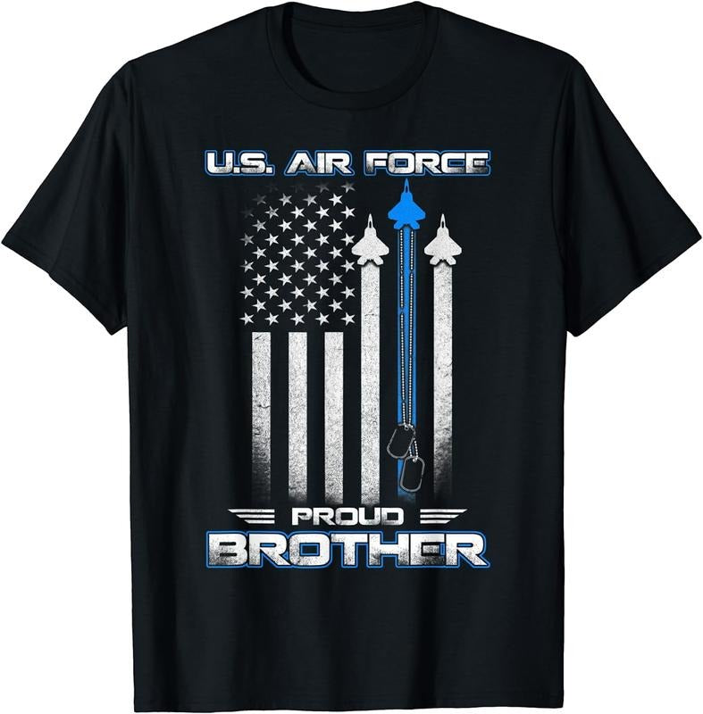 [100% Cotton] U.S. Air Force Stars Air Force Proud Brother T-Shirt Hoodie, Sweatshirt | PureTeeCo.com