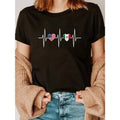 [100% Cotton] USA Mexico Shirt Heartbeat America Mexican Flag Heart T-Shirt Casual Short Sleeve Shirt Hoodie, Sweatshirt