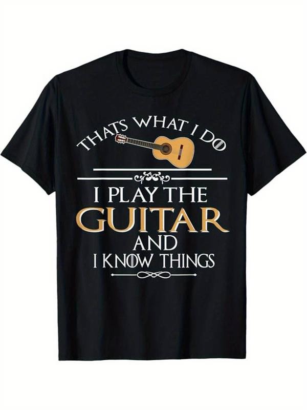 [100% Cotton] Vintage Guitar Graphic Tee - Soft Cotton, Casual Short Sleeve, Crew Neck Hoodie, Sweatshirt | PureTeeCo.com