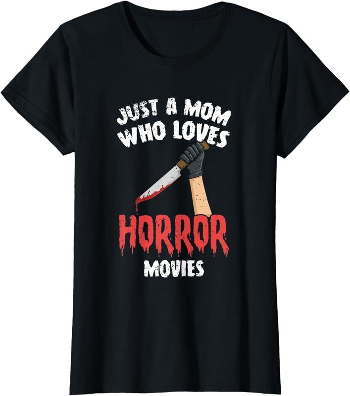 [100% Cotton] Womens Halloween Horror Film Design for your Horror Mom T-Shirt