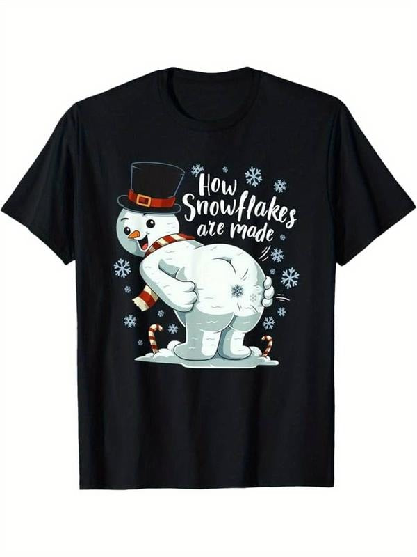 [100% Cotton] arting Snowman Make Snowflakes Christmas Winter Gift T-Shirt Hoodie, Sweatshirt | PureTeeCo.com