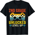 [100% Cotton]2nd Grade Unlocked Level Up Video Gamer Back To School T-Shirt Hoodie, Sweatshirt | PureTeeCo.com