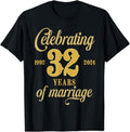 [100% Cotton]32 Years of Marriage 1992 Couple 32nd Wedding Anniversary T-Shirt Hoodie, Sweatshirt | PureTeeCo.com
