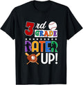 [100% Cotton]3rd Grade First Day of School 3rd Grade Batter Up Baseball T-Shirt Hoodie, Sweatshirt | PureTeeCo.com