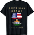 [100% Cotton]American Flag Indian India Roots - Punjabis India T-Shirt Hoodie, Sweatshirt | PureTeeCo.com