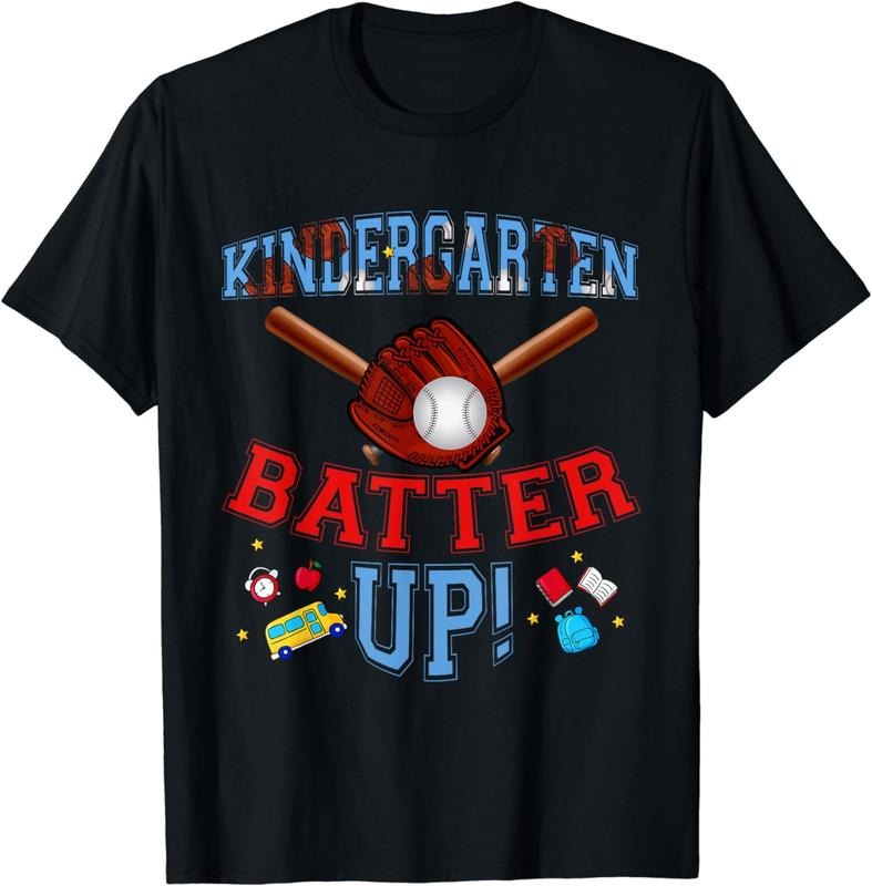 [100% Cotton]Back To School Kindergarten Batter Up Baseball First Day T-Shirt Hoodie, Sweatshirt | PureTeeCo.com