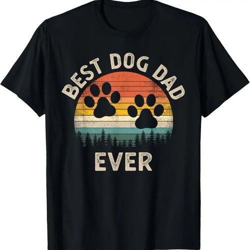 100% Cotton Best Dog Dad Ever Vintage Father's Day Dog Lover T-Shirt Hoodie, Sweatshirt | PureTeeCo.com