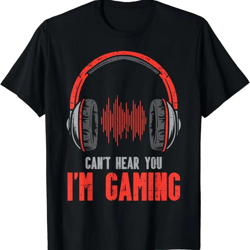 [100% Cotton]Cant Hear You Im Gaming Funny Gamer Boys Girls Men Kids Teen T-Shirt Hoodie, Sweatshirt | PureTeeCo.com