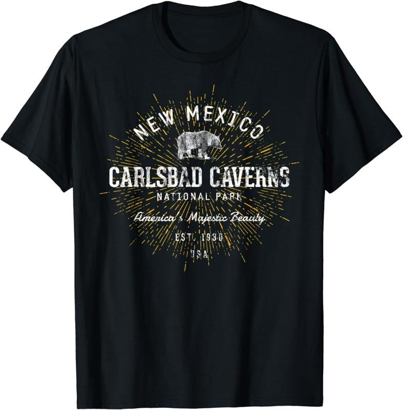 [100% Cotton]Carlsbad Caverns Retro Carlsbad Caverns National Park T-Shirt